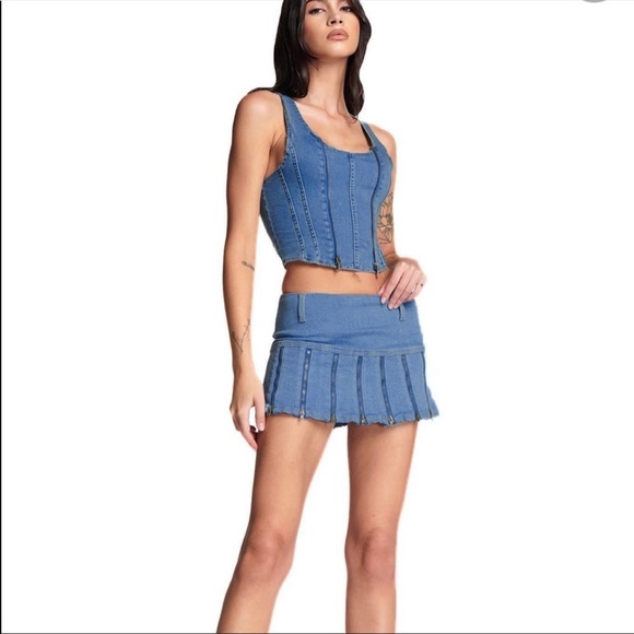 I.AM.GIA Skirts I Am Gia Denim Claudia Pleated Skirt Poshmark
